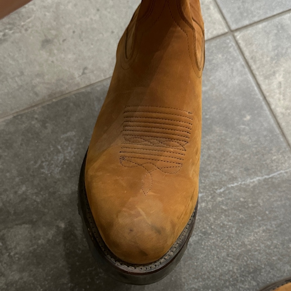 Brown suede Leather Men’s Tecovas Cowboy Boots - Picture 6 of 9